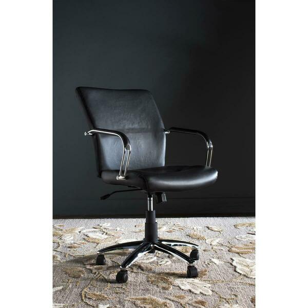 Safavieh Lysette Desk Chair, Black FOX8500B